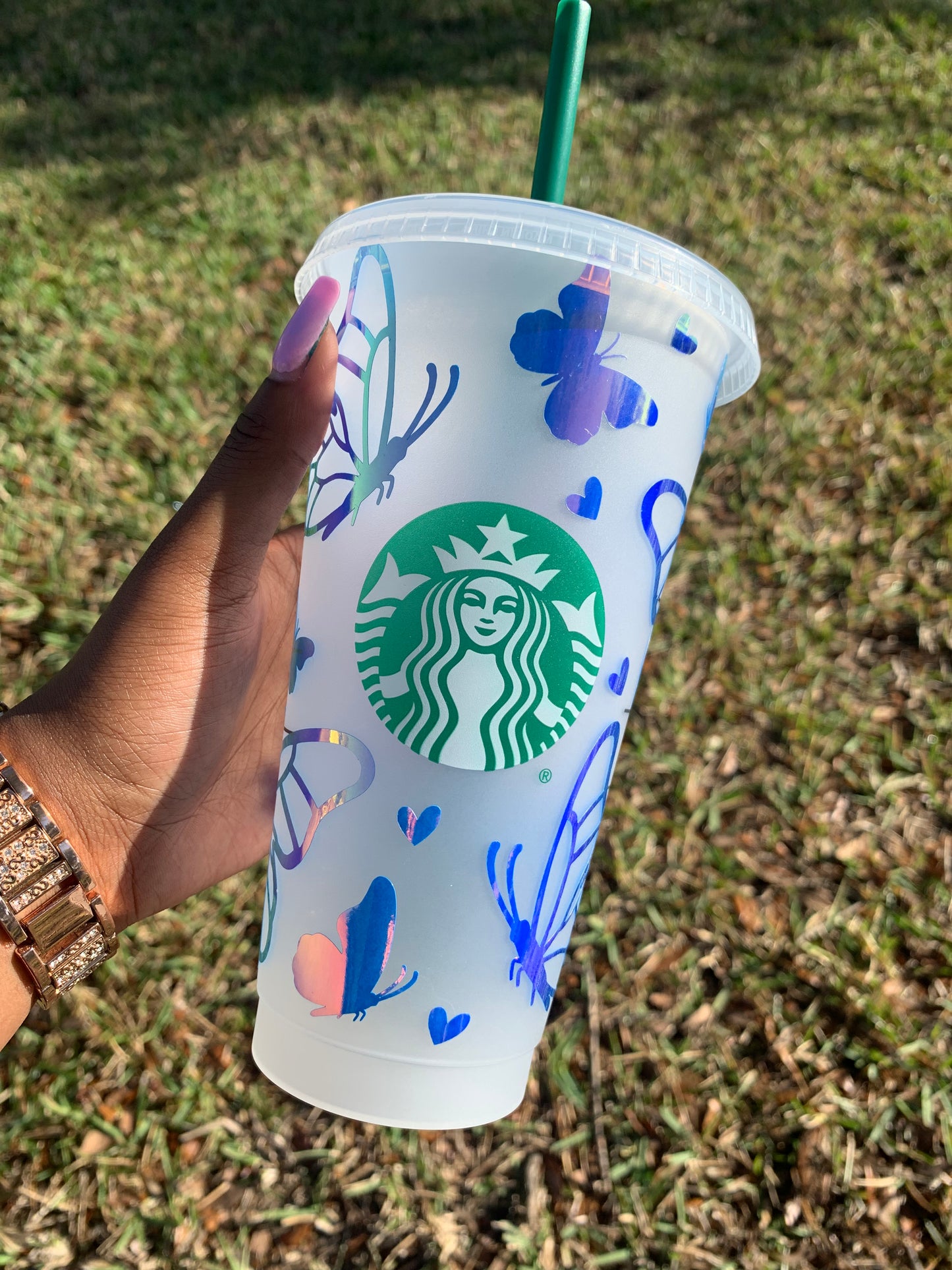 Holographic Butterfly Cold Cup