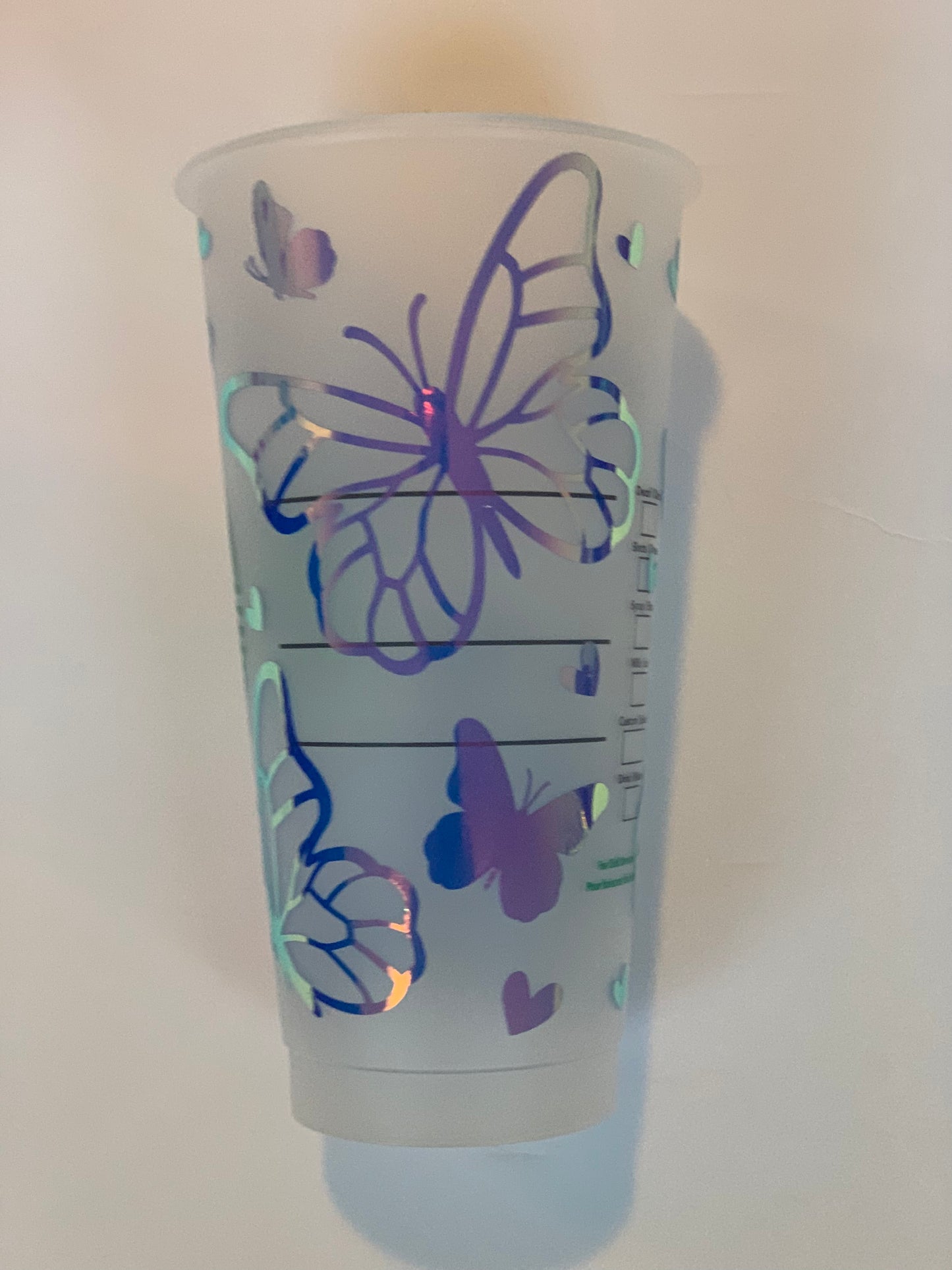 Holographic Butterfly Cold Cup