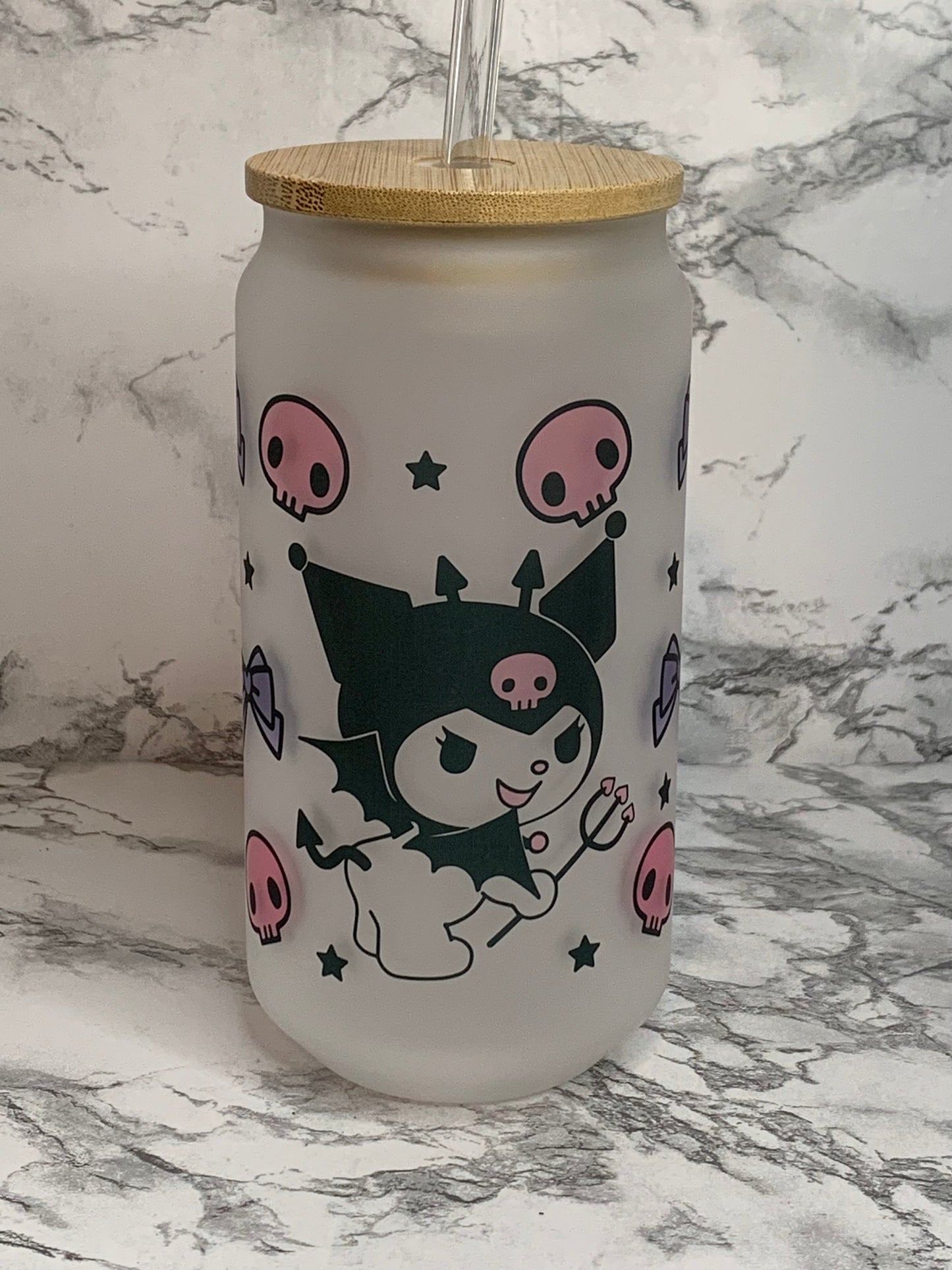 Kawaii Buddy 18 oz Glass Cup