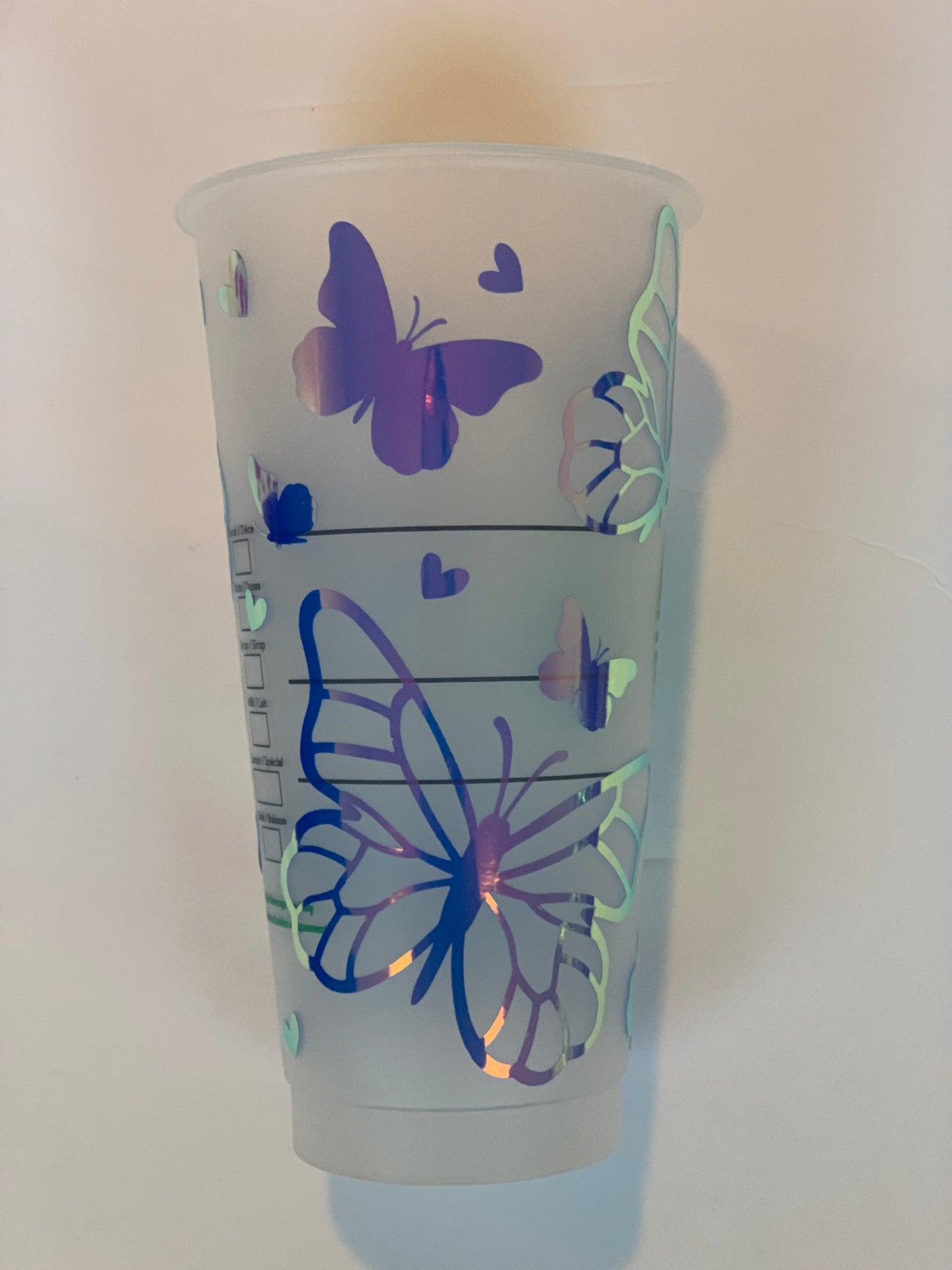 Holographic Butterfly Cold Cup