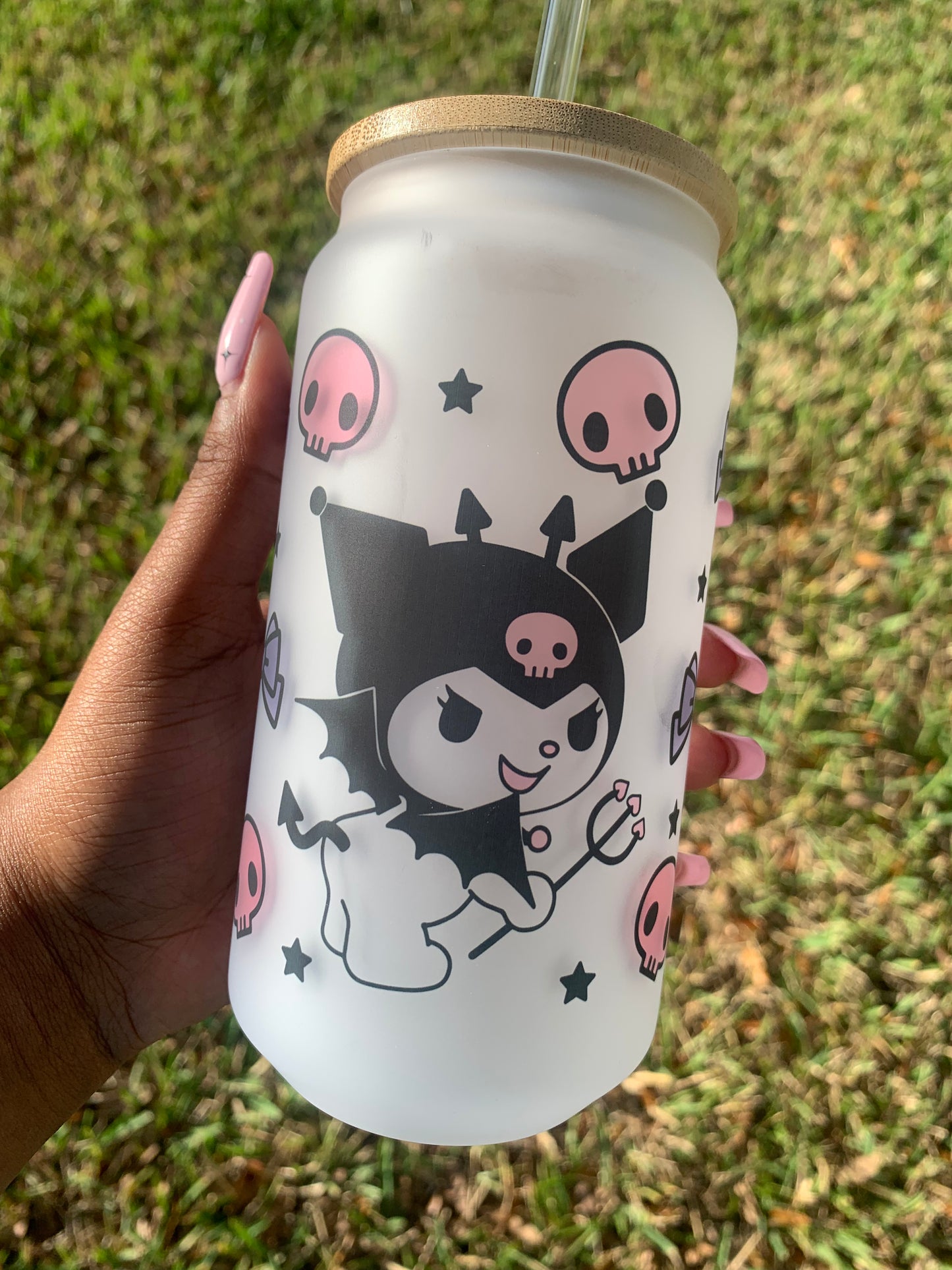 Kawaii Buddy 18 oz Glass Cup