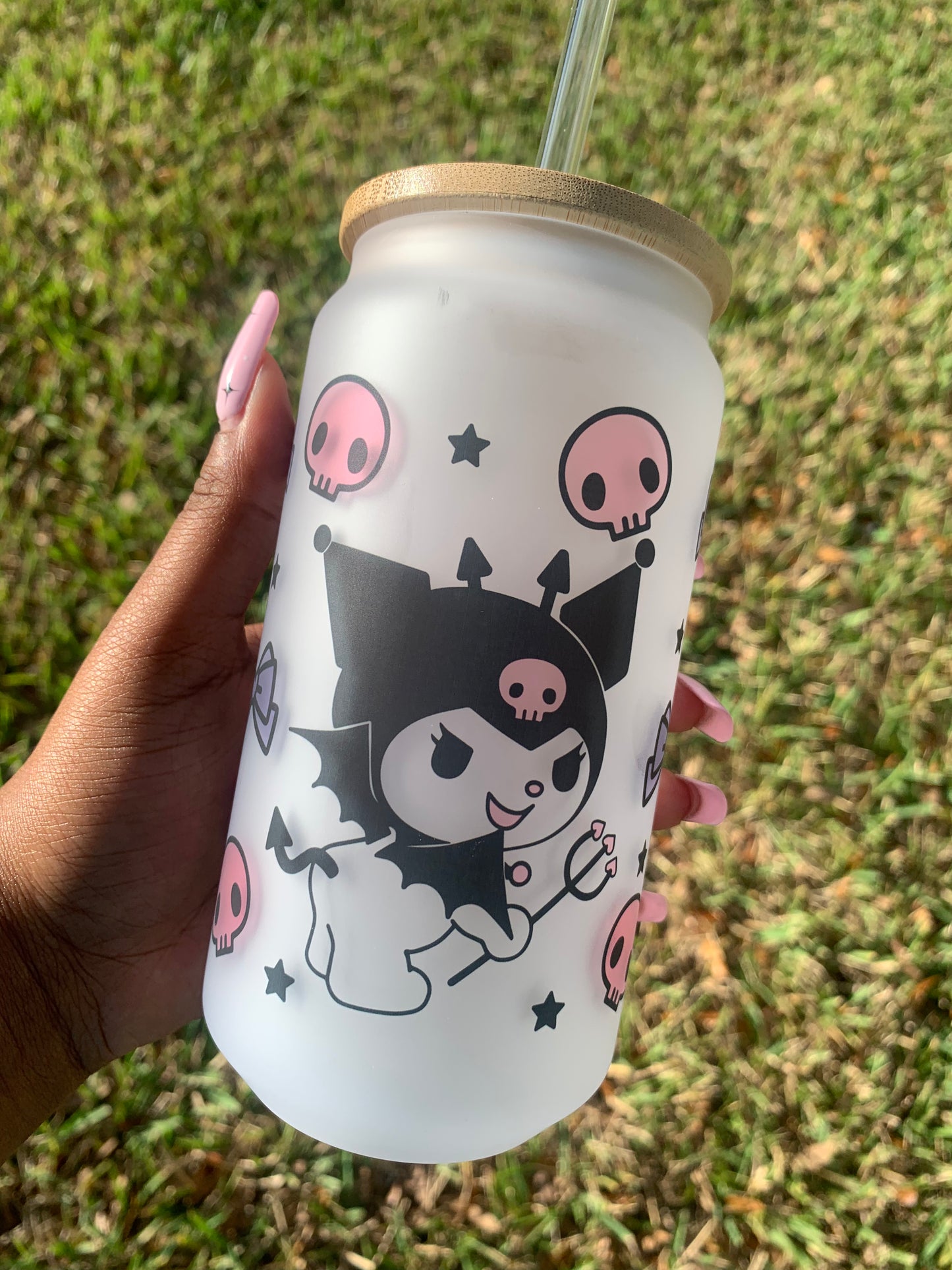 Kawaii Buddy 18 oz Glass Cup