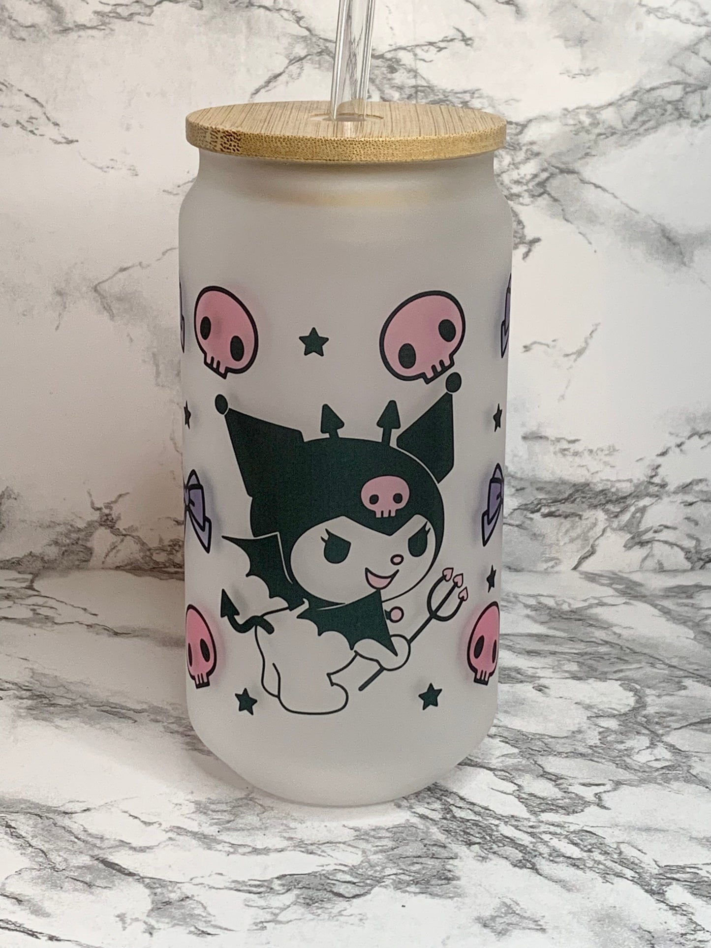 Kawaii Buddy 18 oz Glass Cup