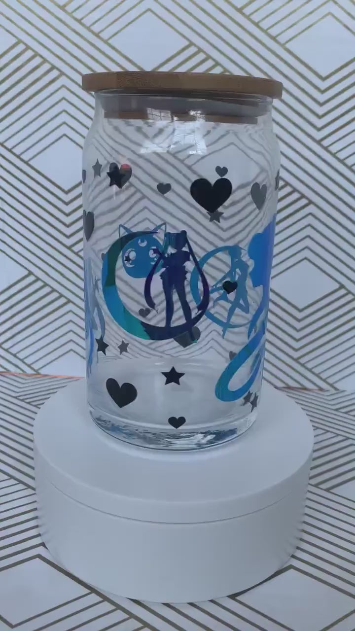 Personalized Anime Sailor 16 oz Libbey Glass Cup