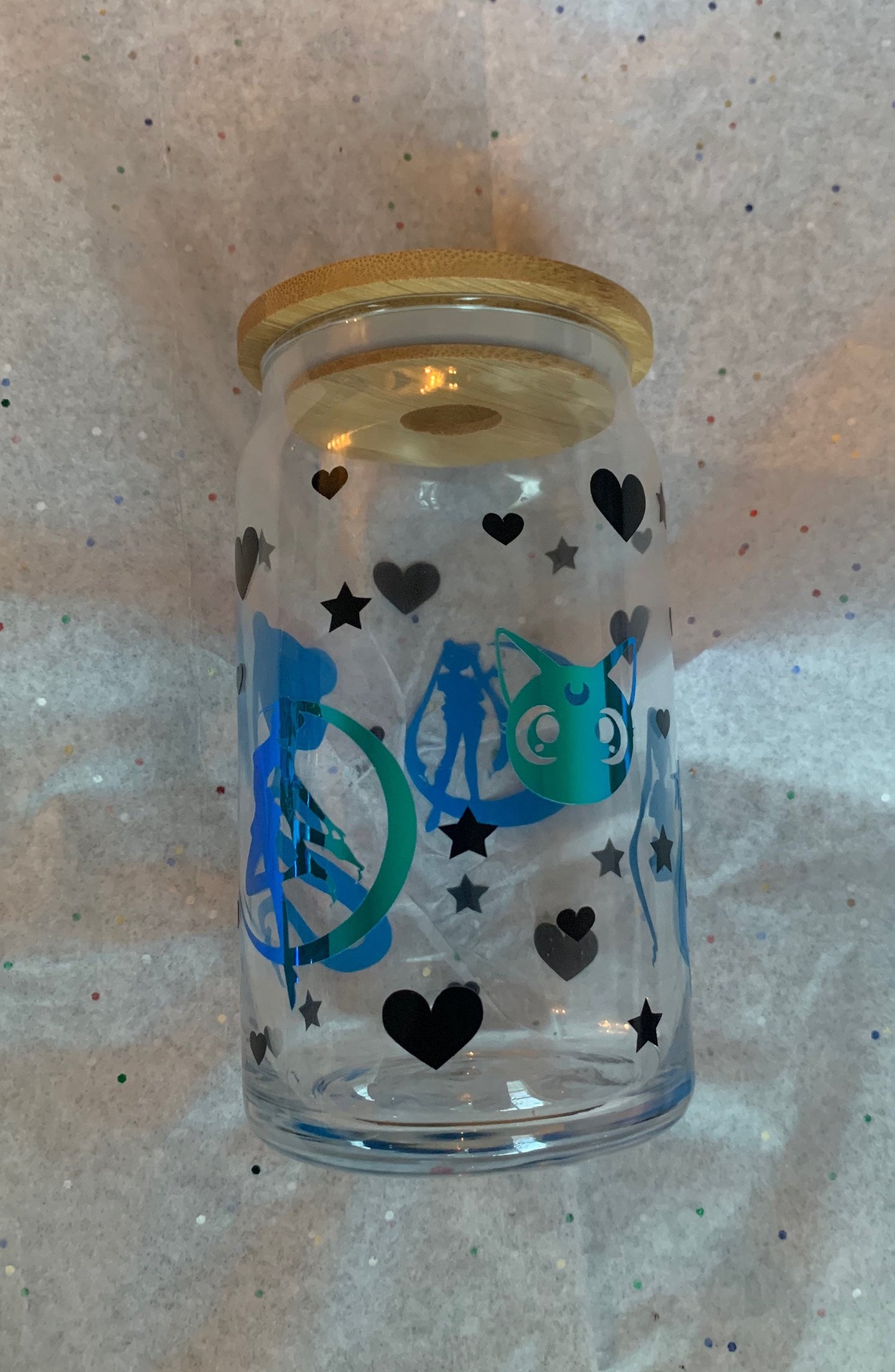 Personalized Anime Sailor 16 oz Libbey Glass Cup