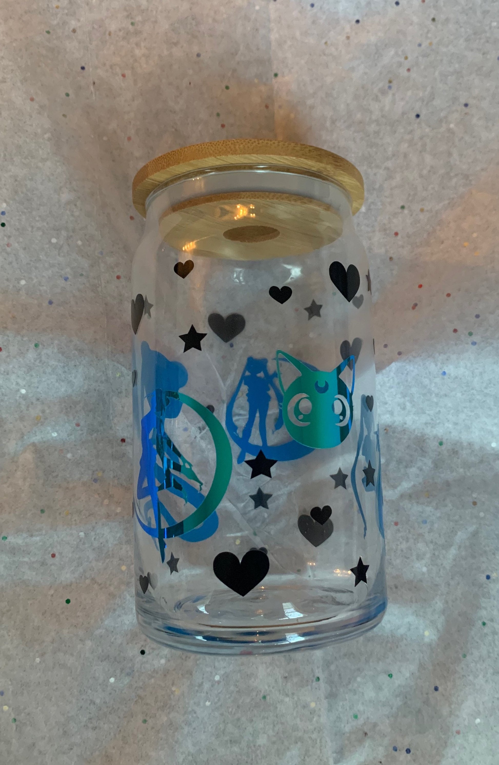 Personalized Anime Sailor 16 oz Libbey Glass Cup