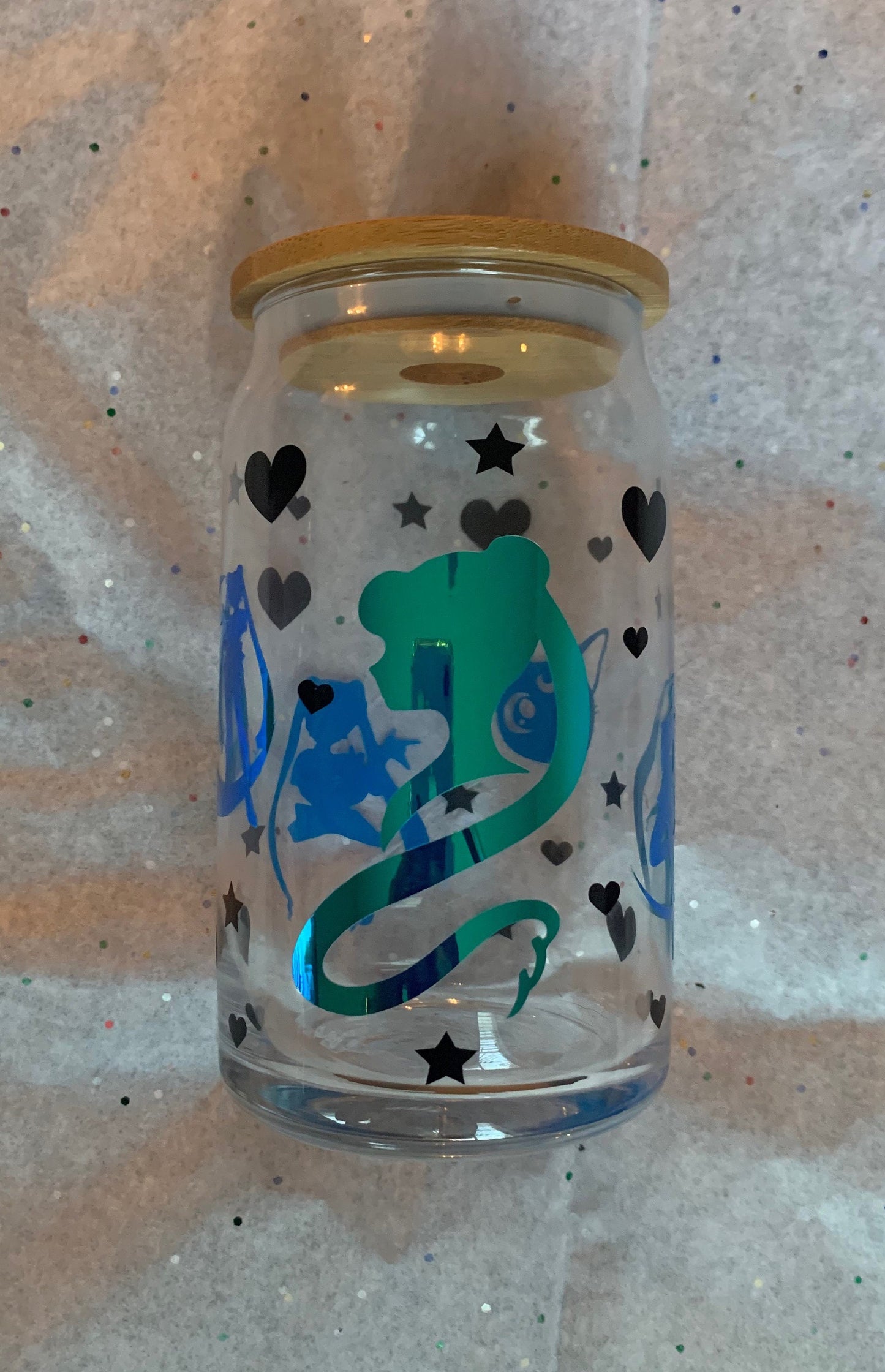 Personalized Anime Sailor 16 oz Libbey Glass Cup