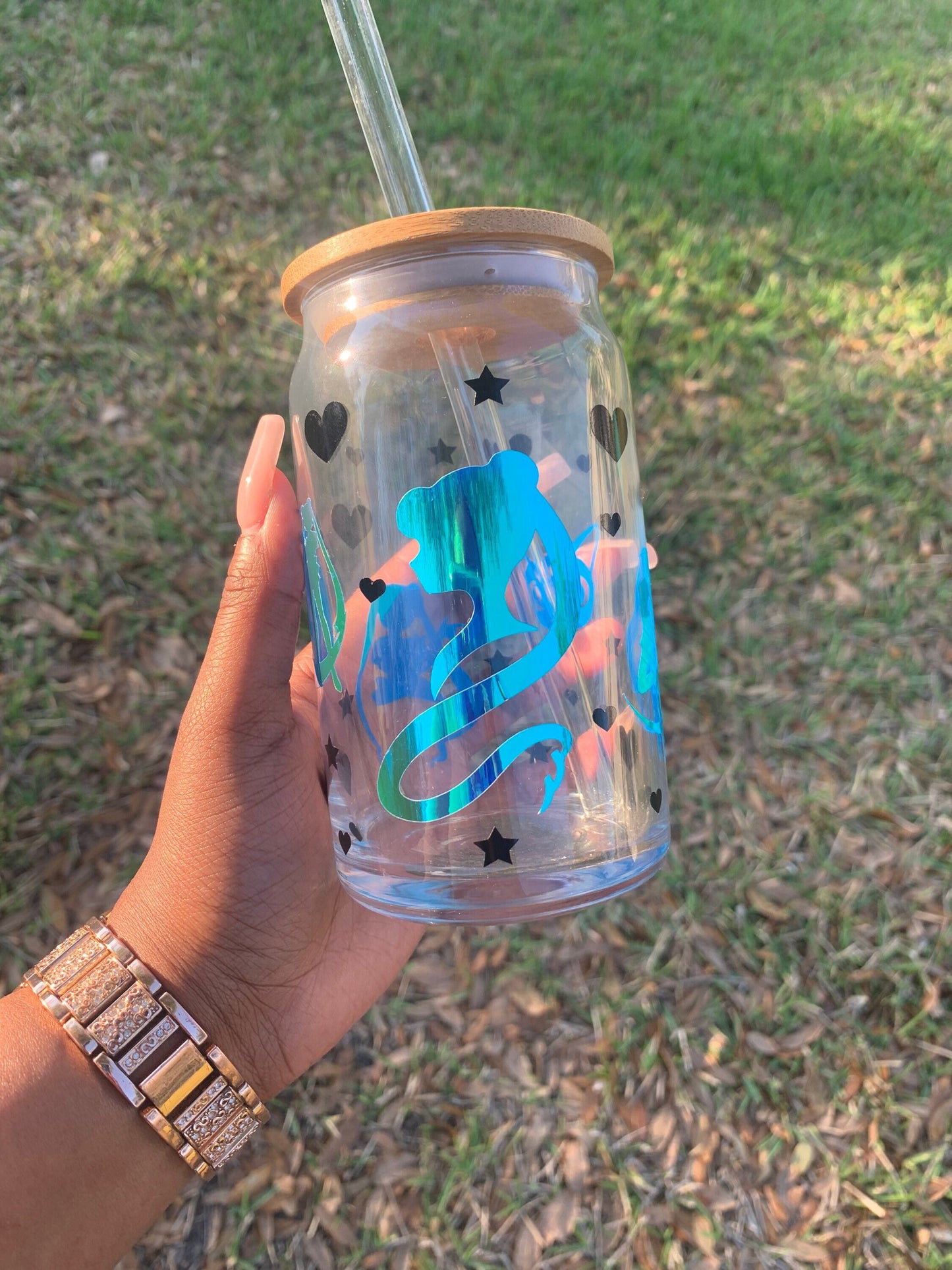 Personalized Anime Sailor 16 oz Libbey Glass Cup