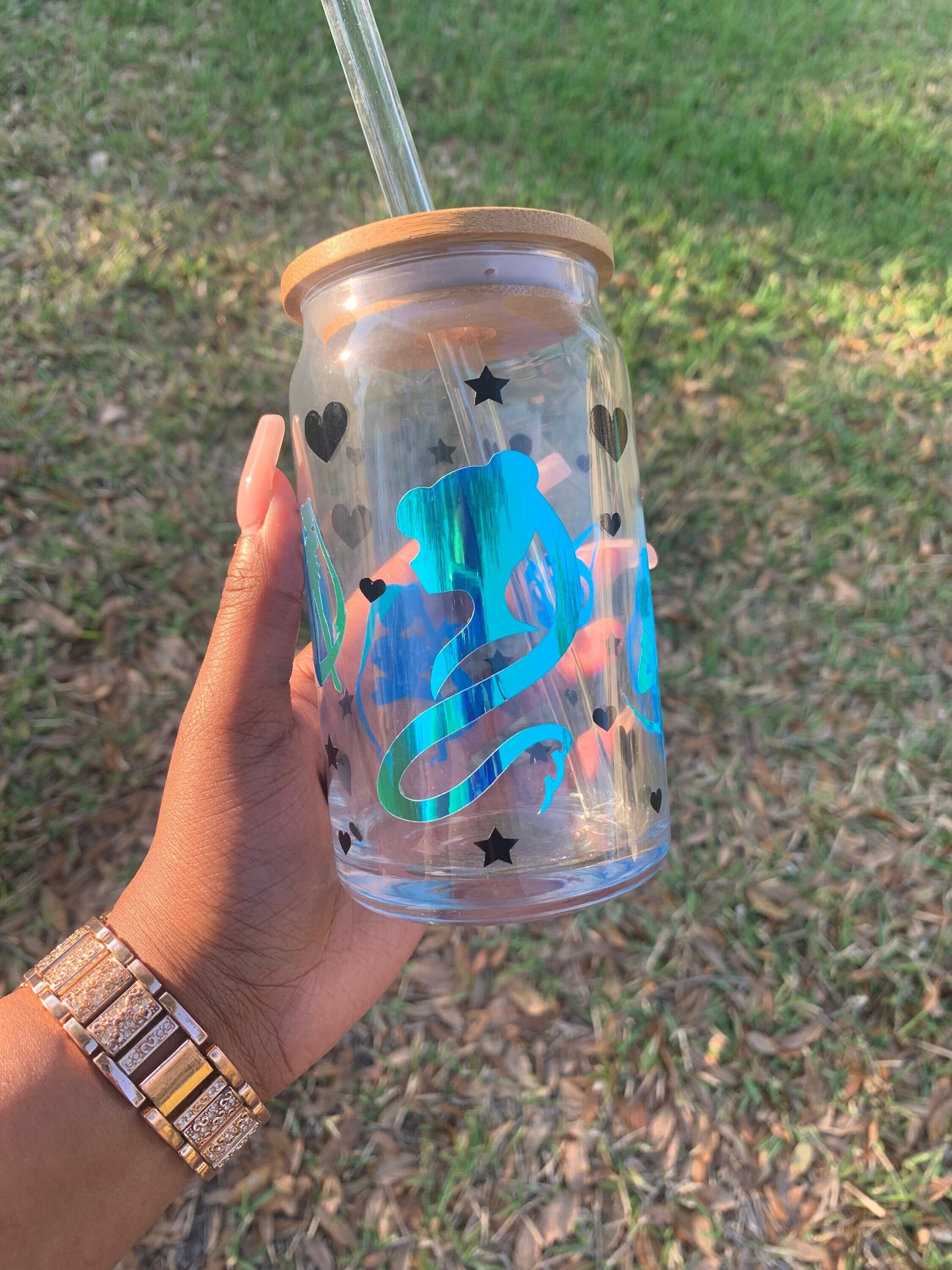 Personalized Anime Sailor 16 oz Libbey Glass Cup