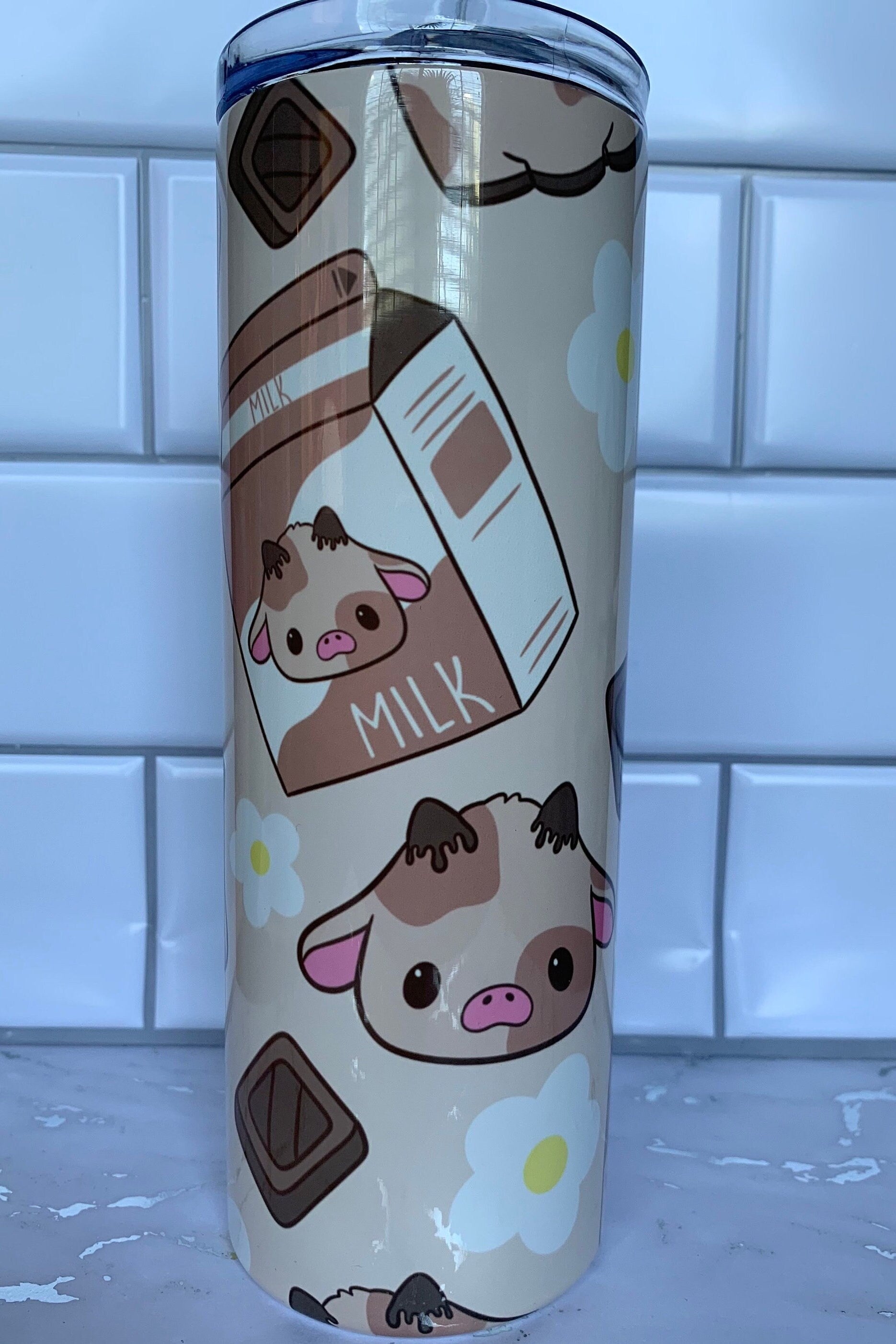 Kawaii chocolate milk 20 oz stainless steel tumbler