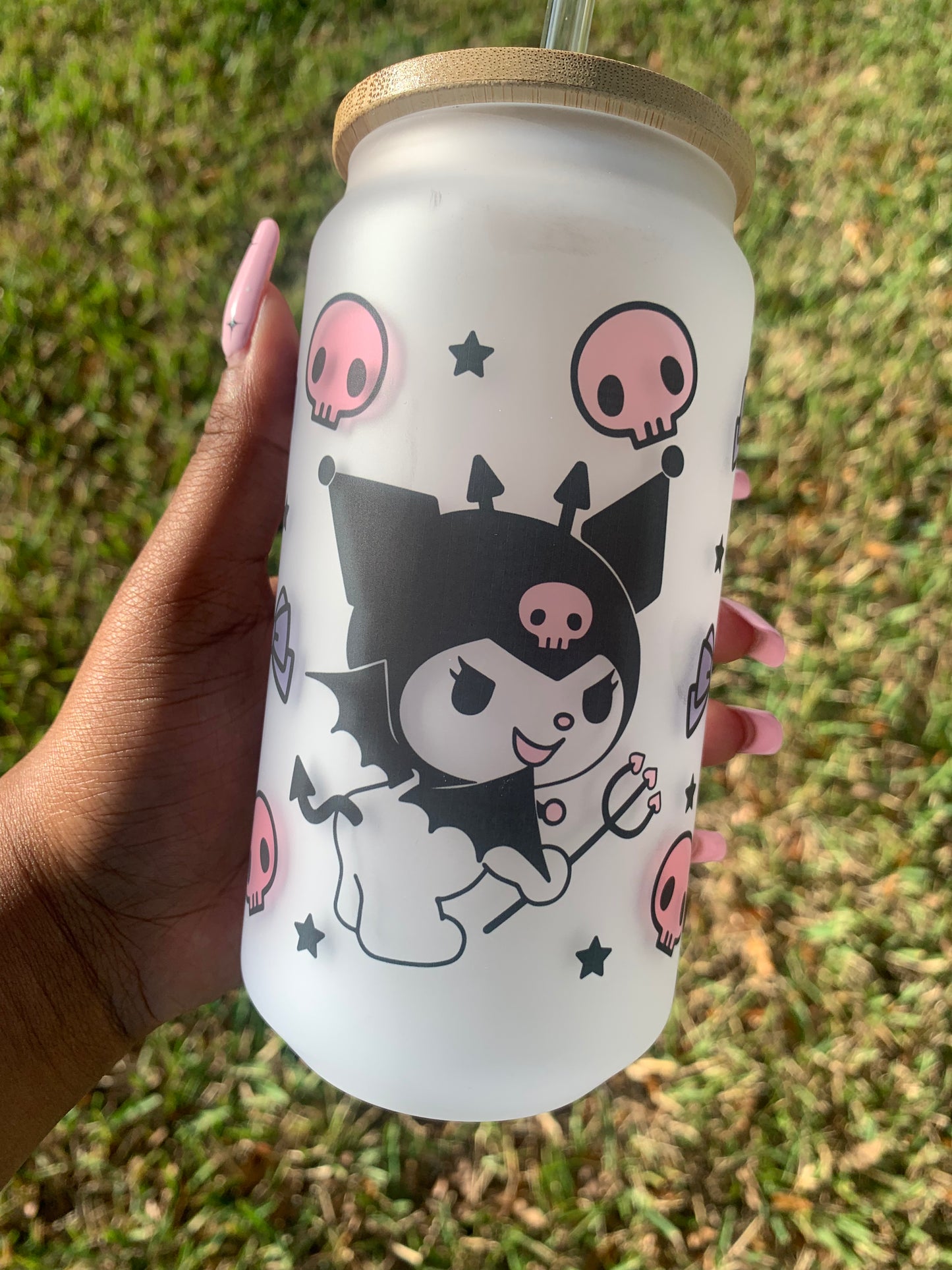 Kawaii Buddy 18 oz Glass Cup